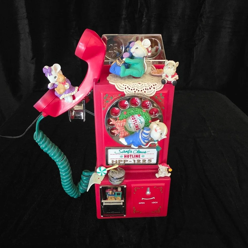 VTG Enesco Calling 2-Collect Deluxe Action Musical Santa Hotline Phone Boxed
